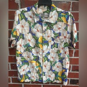 Art 4 Now Bayou Wear New Orleans Jazz Fest Moonlit Magnolias M Hawaiian Shirt G3
